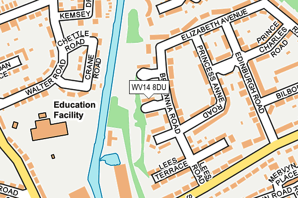 WV14 8DU map - OS OpenMap – Local (Ordnance Survey) WV14 8DU map - OS OpenMap – Local (Ordnance Survey)