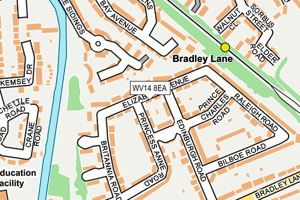 WV14 8EA map - OS OpenMap – Local (Ordnance Survey) WV14 8EA map - OS OpenMap – Local (Ordnance Survey)