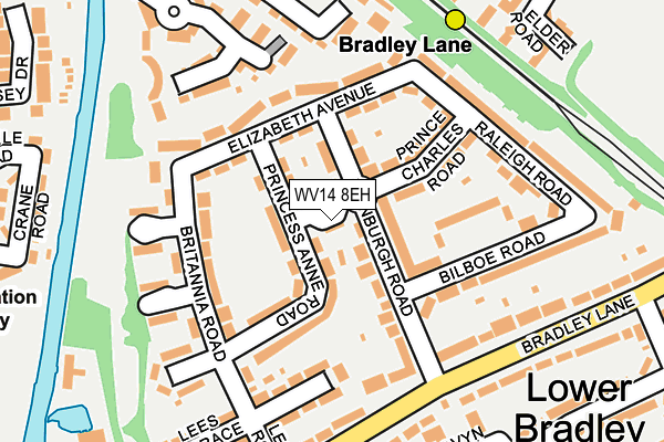 WV14 8EH map - OS OpenMap – Local (Ordnance Survey) WV14 8EH map - OS OpenMap – Local (Ordnance Survey)