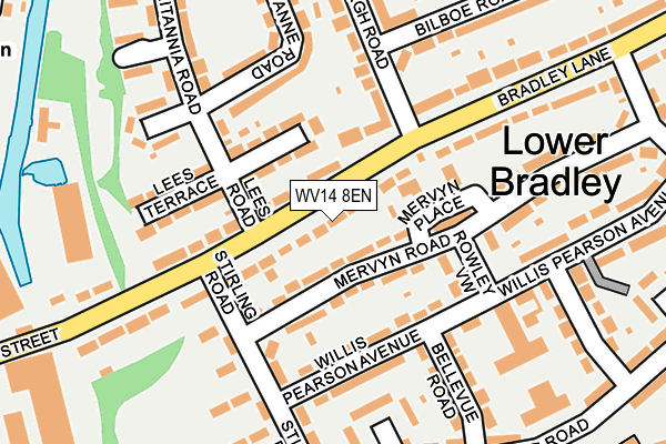 WV14 8EN map - OS OpenMap – Local (Ordnance Survey) WV14 8EN map - OS OpenMap – Local (Ordnance Survey)