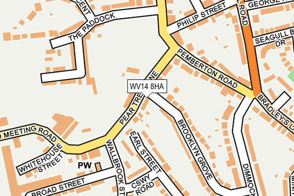 WV14 8HA map - OS OpenMap – Local (Ordnance Survey) WV14 8HA map - OS OpenMap – Local (Ordnance Survey)