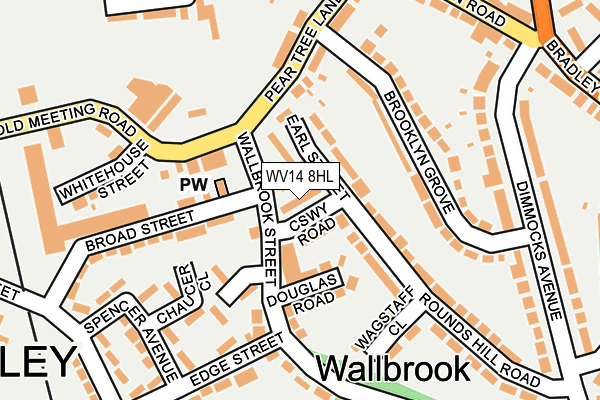 WV14 8HL map - OS OpenMap – Local (Ordnance Survey) WV14 8HL map - OS OpenMap – Local (Ordnance Survey)