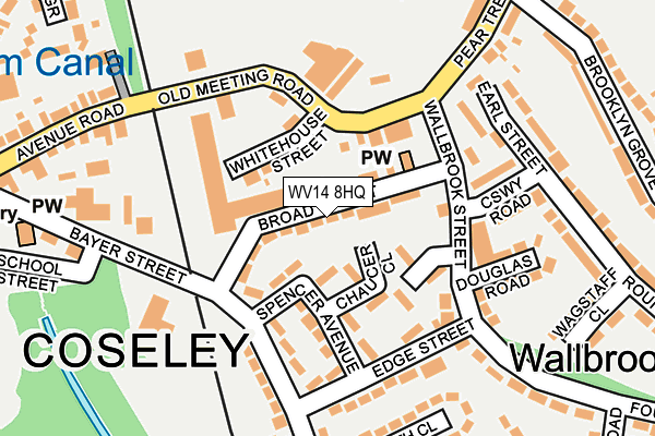 WV14 8HQ map - OS OpenMap – Local (Ordnance Survey) WV14 8HQ map - OS OpenMap – Local (Ordnance Survey)