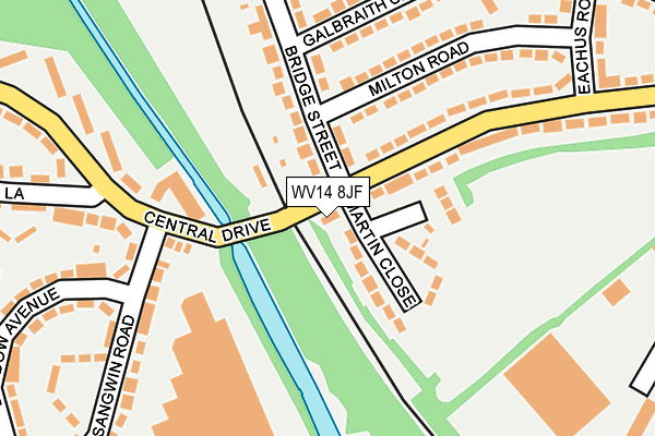 WV14 8JF map - OS OpenMap – Local (Ordnance Survey) WV14 8JF map - OS OpenMap – Local (Ordnance Survey)