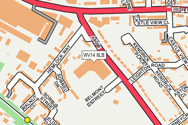 WV14 8LB map - OS OpenMap – Local (Ordnance Survey) WV14 8LB map - OS OpenMap – Local (Ordnance Survey)