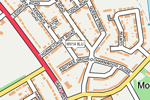 WV14 8LU map - OS OpenMap – Local (Ordnance Survey) WV14 8LU map - OS OpenMap – Local (Ordnance Survey)