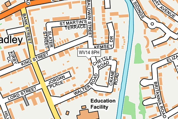 WV14 8PH map - OS OpenMap – Local (Ordnance Survey) WV14 8PH map - OS OpenMap – Local (Ordnance Survey)