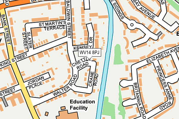 WV14 8PJ map - OS OpenMap – Local (Ordnance Survey) WV14 8PJ map - OS OpenMap – Local (Ordnance Survey)