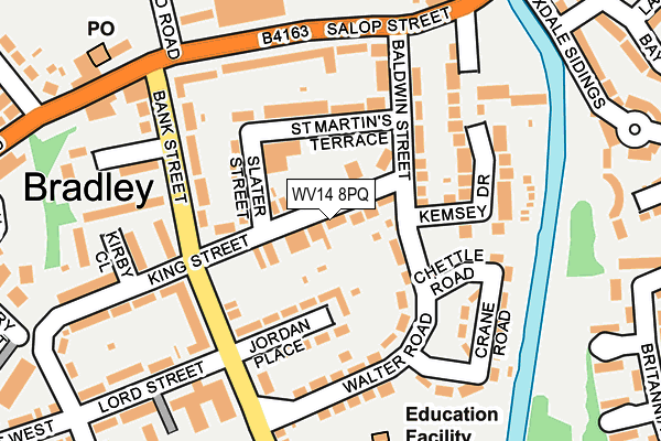 WV14 8PQ map - OS OpenMap – Local (Ordnance Survey) WV14 8PQ map - OS OpenMap – Local (Ordnance Survey)