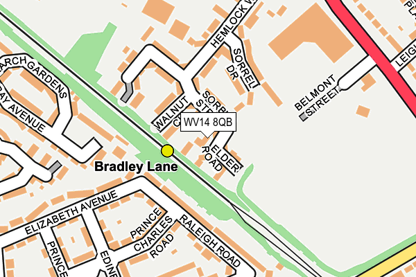 WV14 8QB map - OS OpenMap – Local (Ordnance Survey) WV14 8QB map - OS OpenMap – Local (Ordnance Survey)