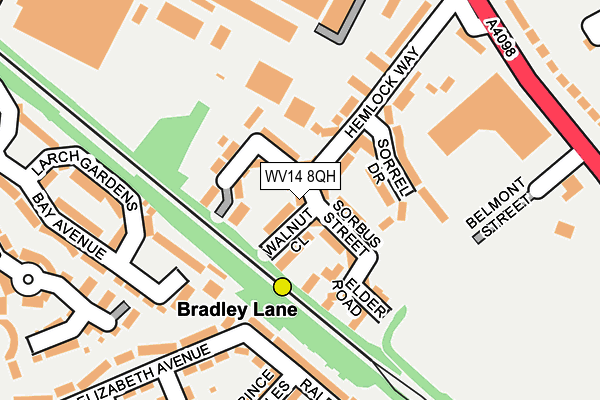 WV14 8QH map - OS OpenMap – Local (Ordnance Survey) WV14 8QH map - OS OpenMap – Local (Ordnance Survey)