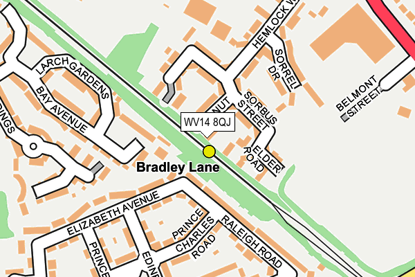 WV14 8QJ map - OS OpenMap – Local (Ordnance Survey) WV14 8QJ map - OS OpenMap – Local (Ordnance Survey)