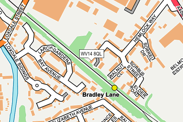 WV14 8QL map - OS OpenMap – Local (Ordnance Survey) WV14 8QL map - OS OpenMap – Local (Ordnance Survey)