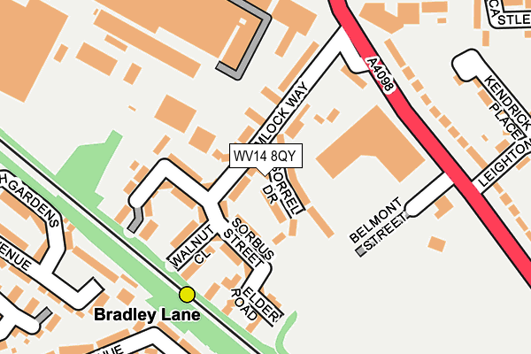 WV14 8QY map - OS OpenMap – Local (Ordnance Survey) WV14 8QY map - OS OpenMap – Local (Ordnance Survey)