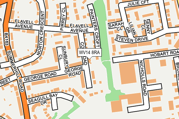 WV14 8RA map - OS OpenMap – Local (Ordnance Survey) WV14 8RA map - OS OpenMap – Local (Ordnance Survey)