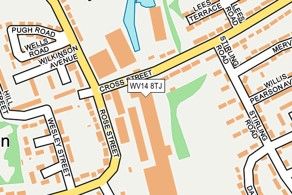 WV14 8TJ map - OS OpenMap – Local (Ordnance Survey) WV14 8TJ map - OS OpenMap – Local (Ordnance Survey)