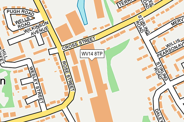 WV14 8TP map - OS OpenMap – Local (Ordnance Survey) WV14 8TP map - OS OpenMap – Local (Ordnance Survey)