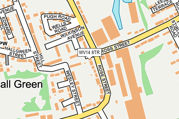 WV14 8TR map - OS OpenMap – Local (Ordnance Survey) WV14 8TR map - OS OpenMap – Local (Ordnance Survey)