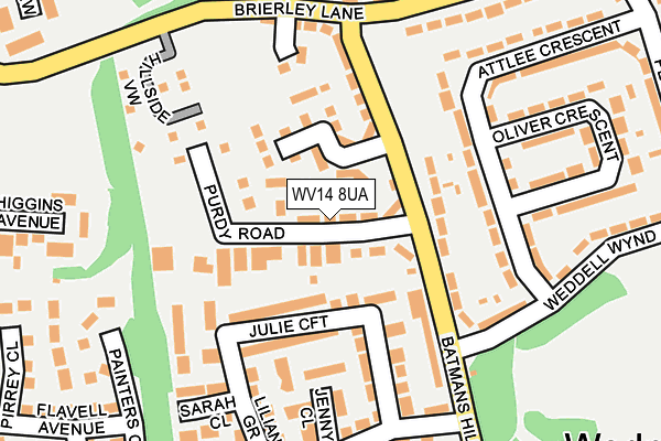 WV14 8UA map - OS OpenMap – Local (Ordnance Survey) WV14 8UA map - OS OpenMap – Local (Ordnance Survey)