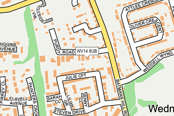 WV14 8UB map - OS OpenMap – Local (Ordnance Survey) WV14 8UB map - OS OpenMap – Local (Ordnance Survey)