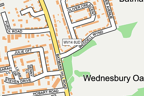 WV14 8UD map - OS OpenMap – Local (Ordnance Survey) WV14 8UD map - OS OpenMap – Local (Ordnance Survey)