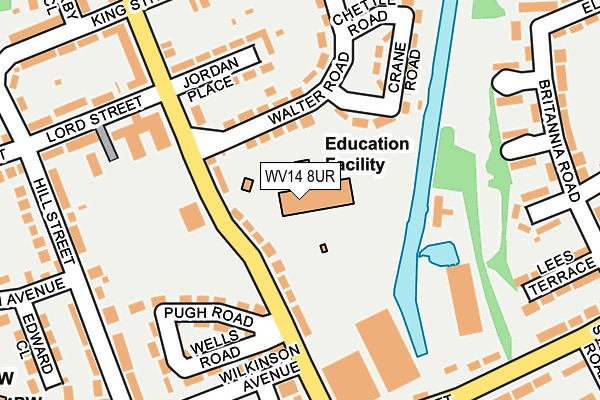 WV14 8UR map - OS OpenMap – Local (Ordnance Survey) WV14 8UR map - OS OpenMap – Local (Ordnance Survey)