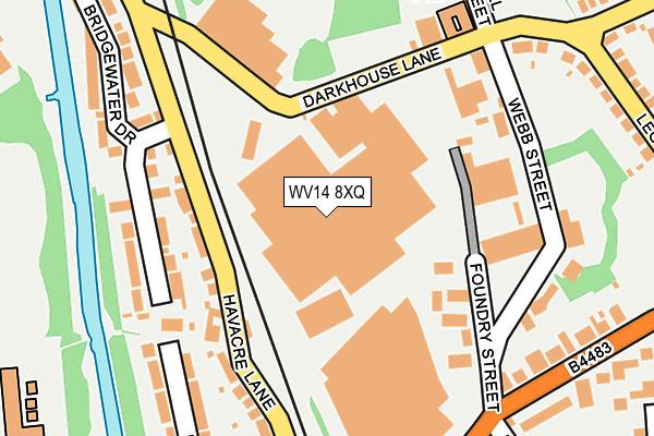 WV14 8XQ map - OS OpenMap – Local (Ordnance Survey) WV14 8XQ map - OS OpenMap – Local (Ordnance Survey)