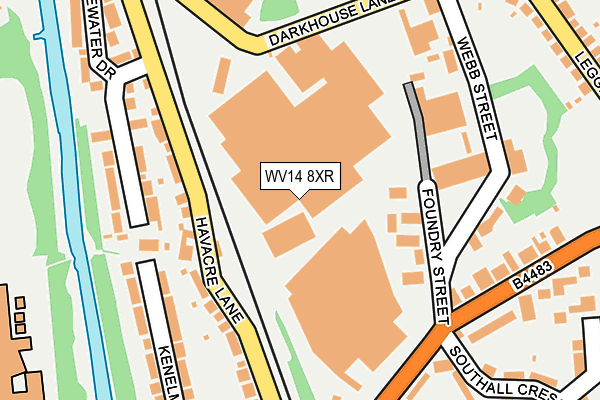 WV14 8XR map - OS OpenMap – Local (Ordnance Survey) WV14 8XR map - OS OpenMap – Local (Ordnance Survey)