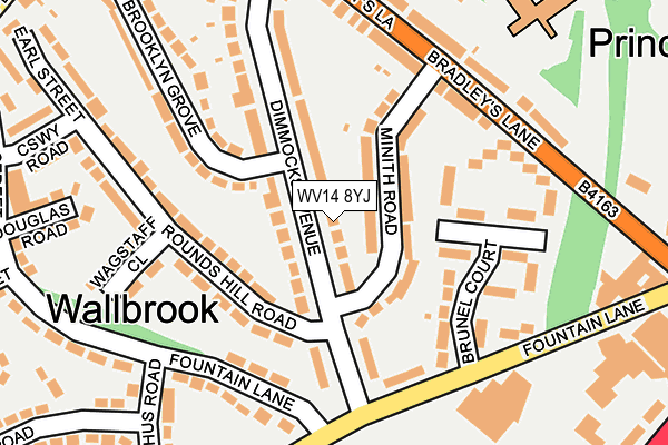 WV14 8YJ map - OS OpenMap – Local (Ordnance Survey) WV14 8YJ map - OS OpenMap – Local (Ordnance Survey)