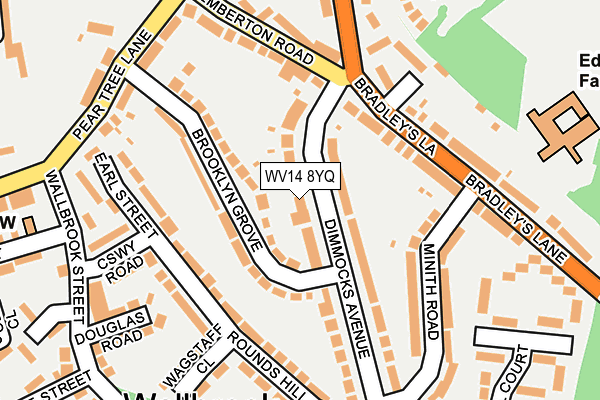 WV14 8YQ map - OS OpenMap – Local (Ordnance Survey) WV14 8YQ map - OS OpenMap – Local (Ordnance Survey)