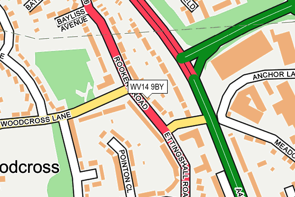 WV14 9BY map - OS OpenMap – Local (Ordnance Survey) WV14 9BY map - OS OpenMap – Local (Ordnance Survey)