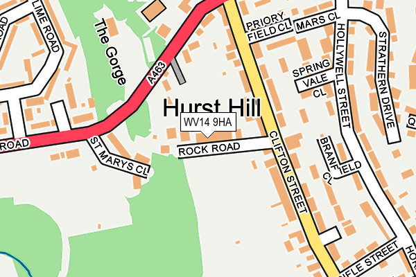 WV14 9HA map - OS OpenMap – Local (Ordnance Survey) WV14 9HA map - OS OpenMap – Local (Ordnance Survey)