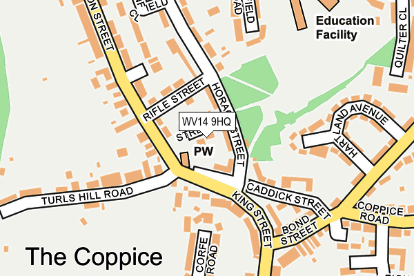 WV14 9HQ map - OS OpenMap – Local (Ordnance Survey) WV14 9HQ map - OS OpenMap – Local (Ordnance Survey)