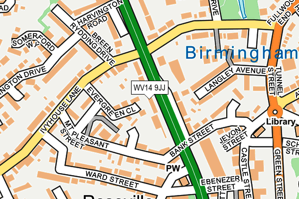 WV14 9JJ map - OS OpenMap – Local (Ordnance Survey) WV14 9JJ map - OS OpenMap – Local (Ordnance Survey)