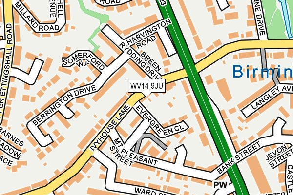 WV14 9JU map - OS OpenMap – Local (Ordnance Survey) WV14 9JU map - OS OpenMap – Local (Ordnance Survey)