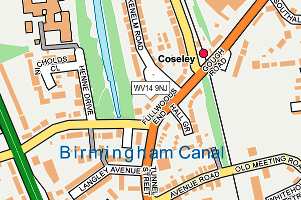 WV14 9NJ map - OS OpenMap – Local (Ordnance Survey) WV14 9NJ map - OS OpenMap – Local (Ordnance Survey)