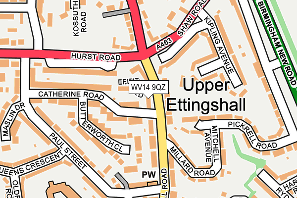 WV14 9QZ map - OS OpenMap – Local (Ordnance Survey)