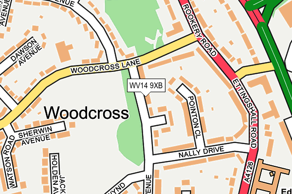 WV14 9XB map - OS OpenMap – Local (Ordnance Survey) WV14 9XB map - OS OpenMap – Local (Ordnance Survey)