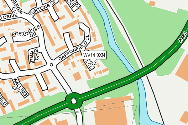 WV14 9XN map - OS OpenMap – Local (Ordnance Survey) WV14 9XN map - OS OpenMap – Local (Ordnance Survey)