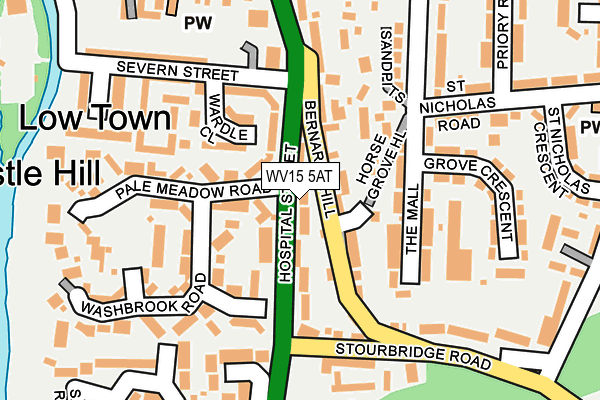 WV15 5AT map - OS OpenMap – Local (Ordnance Survey) WV15 5AT map - OS OpenMap – Local (Ordnance Survey)