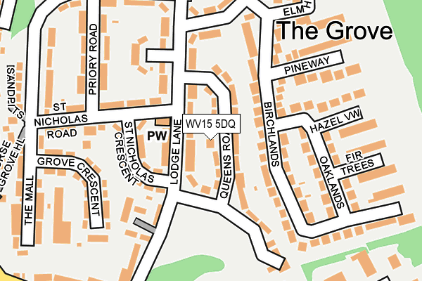 WV15 5DQ map - OS OpenMap – Local (Ordnance Survey)