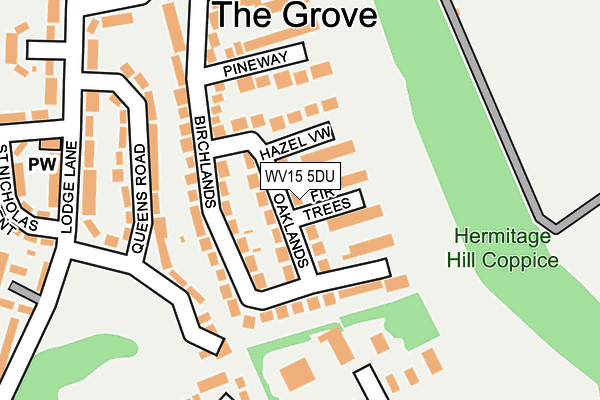 WV15 5DU map - OS OpenMap – Local (Ordnance Survey)