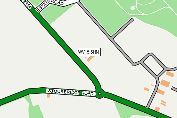 WV15 5HN map - OS OpenMap – Local (Ordnance Survey) WV15 5HN map - OS OpenMap – Local (Ordnance Survey)