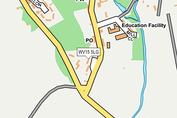 WV15 5LG map - OS OpenMap – Local (Ordnance Survey) WV15 5LG map - OS OpenMap – Local (Ordnance Survey)
