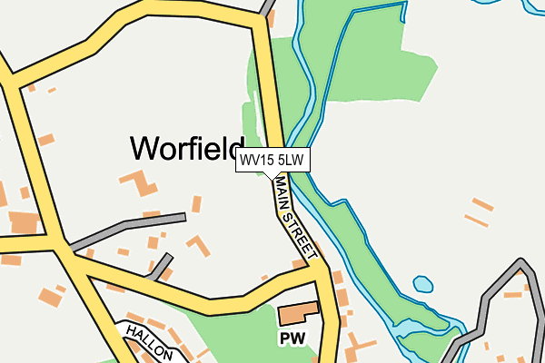 WV15 5LW map - OS OpenMap – Local (Ordnance Survey) WV15 5LW map - OS OpenMap – Local (Ordnance Survey)