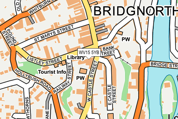 WV15 5YB map - OS OpenMap – Local (Ordnance Survey)