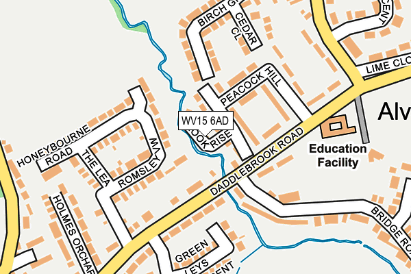 WV15 6AD map - OS OpenMap – Local (Ordnance Survey) WV15 6AD map - OS OpenMap – Local (Ordnance Survey)