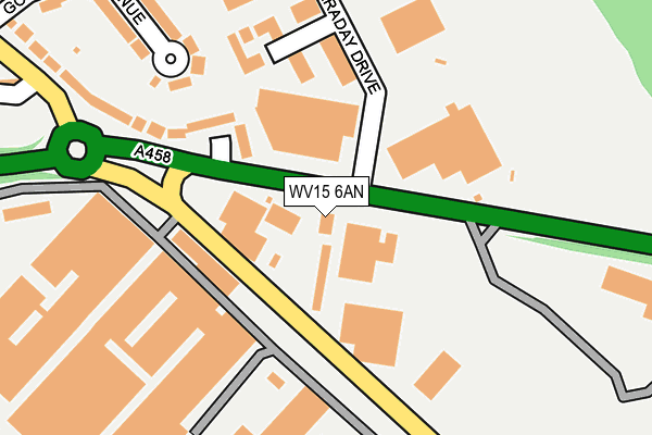 WV15 6AN map - OS OpenMap – Local (Ordnance Survey) WV15 6AN map - OS OpenMap – Local (Ordnance Survey)