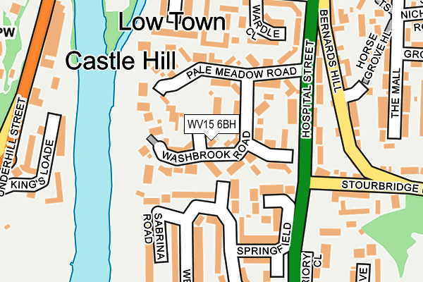 WV15 6BH map - OS OpenMap – Local (Ordnance Survey) WV15 6BH map - OS OpenMap – Local (Ordnance Survey)