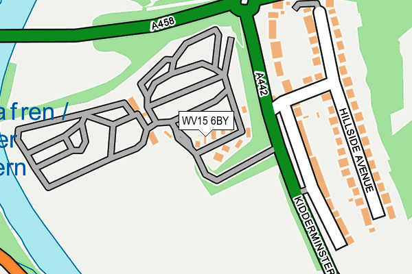 WV15 6BY map - OS OpenMap – Local (Ordnance Survey)